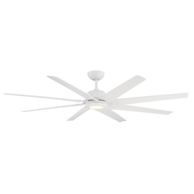 Ventilateur de plafond intelligent à 8 pales de 70 po Roboto XL pour l'intérieur et l'extérieur avec 3000 lumières DEL et télécommande