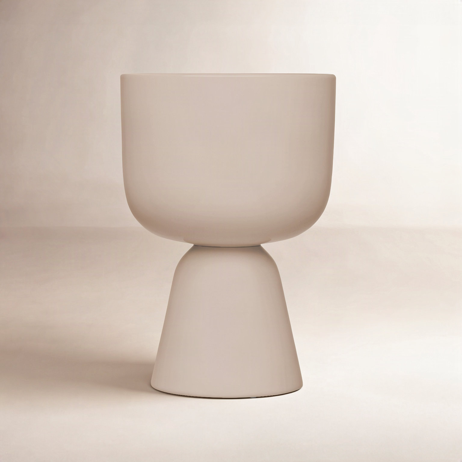 Juba Ceramic Urn Planter, 10" H x 6" W x 6" D, Beige