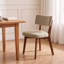 46 cm H Linen Side Chair in Brown