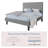 Modern Corduroy Upholstered Platform Bed Frame With Adjustable Headboard, Under Bed Storage, No Box Spring Required, Full Size,Queen Size,King Size,Multiple Colors-1039970786-1039970787