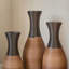 Ensemble de 3 vases de sol de style rotin pour le salon