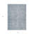 3' X 5' Denim Blue And Ivory Abstract Washable Indoor Outdoor Area Rug