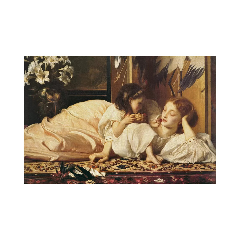 Mother And Child by Frederic Leighton - Wrapped Canvas Painting, 101.6 cm H x 66.04 cm W x 1.91 cm D