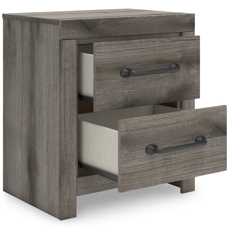 Kaysah 2 Drawer Nightstand, Brown/Grey