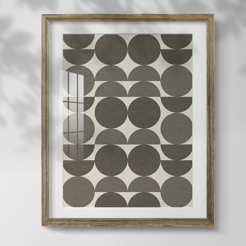 «Soft Abstraction II», reproduction encadrée, Papier avec cadre noyer, Blanc