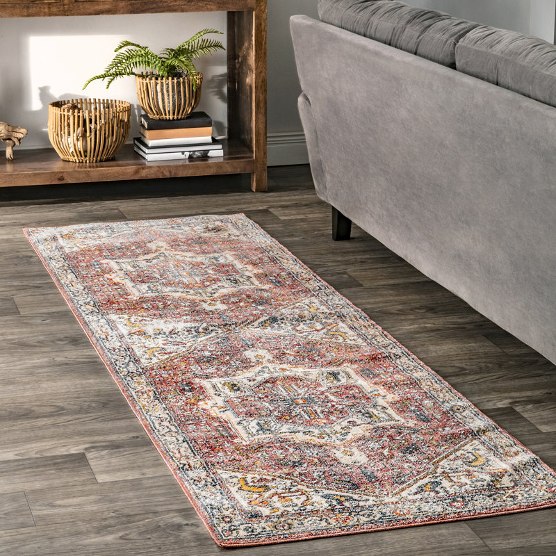 Roeder Oriental Salmon/Orange Area Rug, Runner 2'6" x 6'