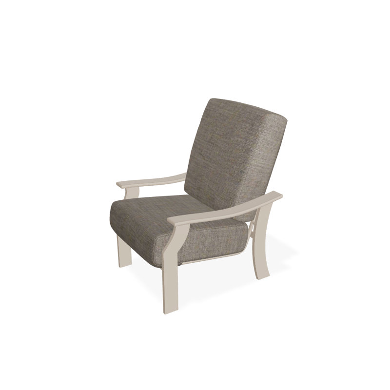 St. Catherine Outdoor Lounge Chair, Cast Ash Sunbrella® Plainweave, Textured Desert
