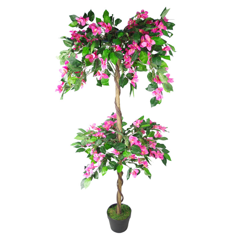 140cm Faux Flowering Tree in Pot Liner