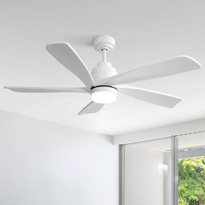 Sofucor 52" 5-Solid Blade Smart Modern Ceiling Fan with LED Light,Remote