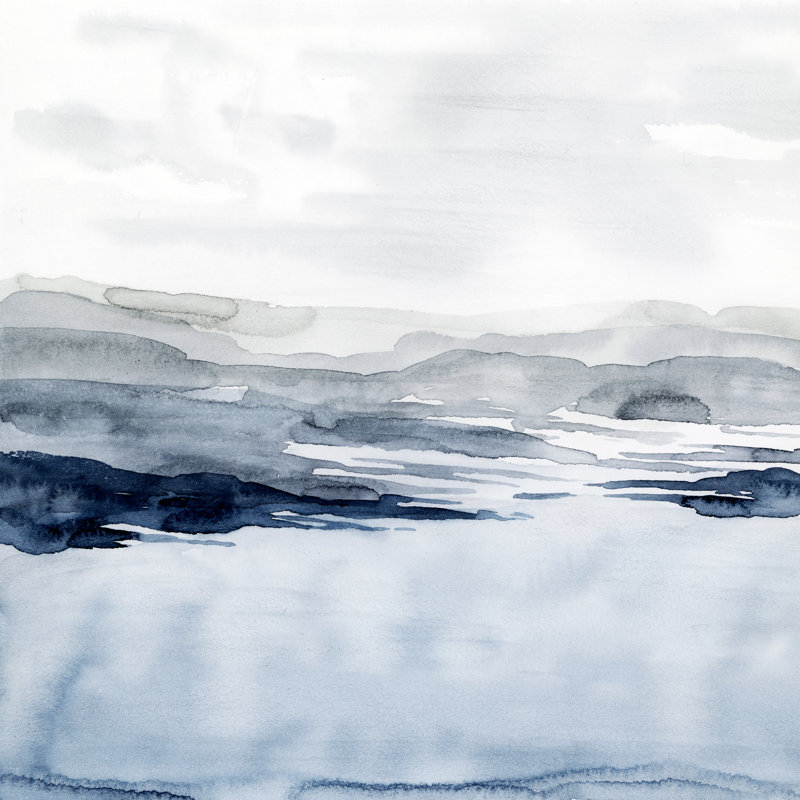 Faded Horizon I by Grace Popp - Painting, Natural Wood Framed Paper Print, 80cm H x 80cm W