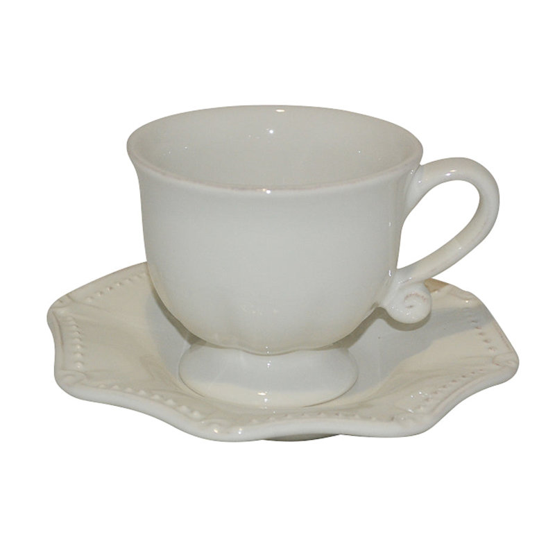 Isabella Cup & Saucer - Ivory, Ivory