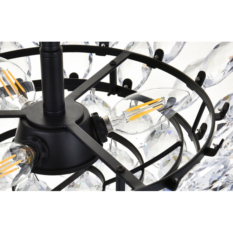 Abel 3 - Light Unique/Statement Pendant, Black, 69" H x 14" W x 14" D