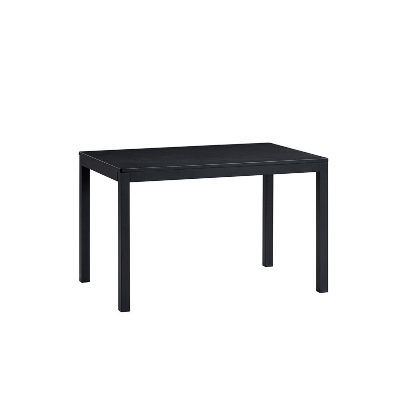 Table rectangulaire noire pour salle à manger enchanteresse, plateau épais de 19 mm, bois synthétique, capacité de poids de 100 lb, salle à manger au sol de 27 po au fini, plateau de table, placage de bois,
