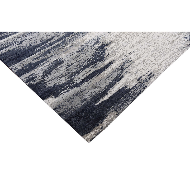 Hand Knotted Area Rug, Rectangle 9' x 12'