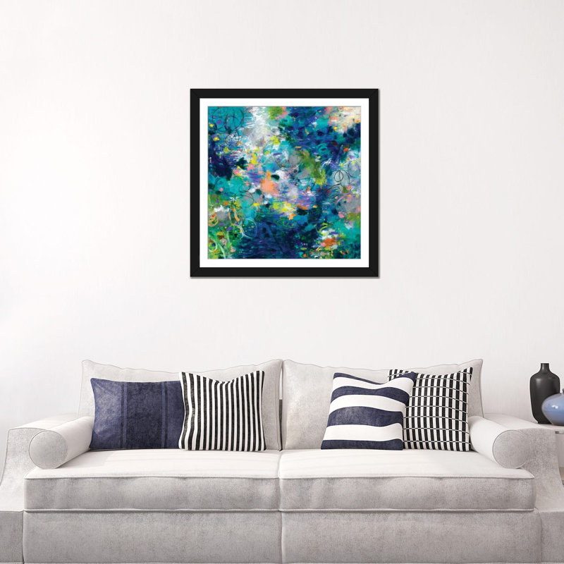 «Deeper Than the Ocean», reproduction sur toile, H 24 po x l 24 po x P 1 po, Papier d'art encadré noir, Blanc