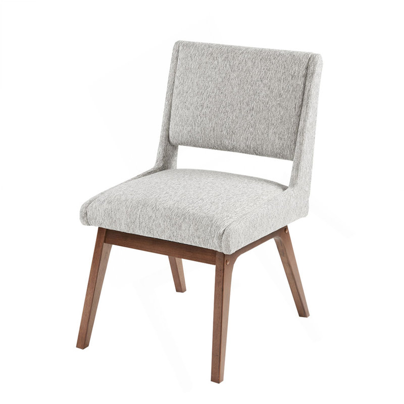 Ensemble de 2 chaises d'appoint BOOMERANG, Gris clair