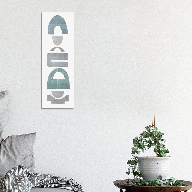 Neutral Totems VII by Rob Delamater - Panoramic Gallery-Wrapped Canvas Giclée on Canvas, Canvas