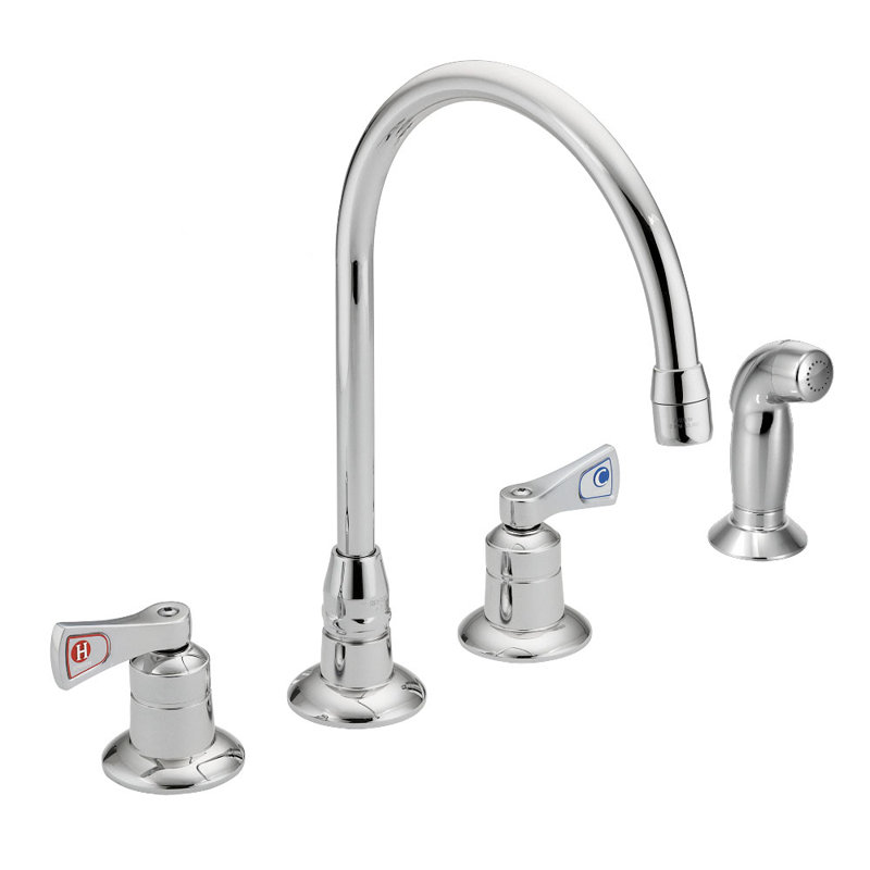 M-Dura Double Handle Kitchen Faucet with Side Spray