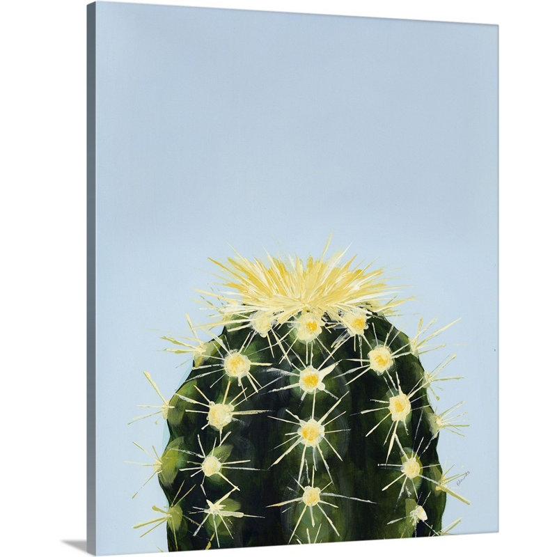 " Colourful Cactus IV " by Sydney Edmunds Painting Print, Wrapped Canvas, 14" H x 11" W x 1.25" D