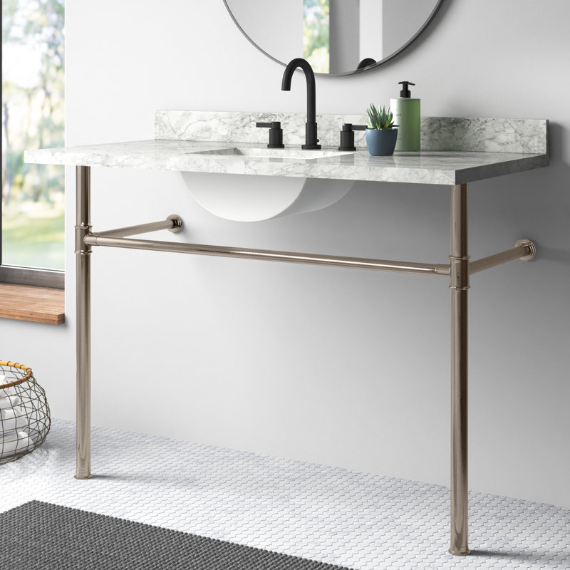 Kingston Brass Imperial Stainless Steel Console Legs, Polished Chrome