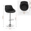 Swivel Upholstered Faux Leather Adjustable Height Bar Stool-61655927-134966912