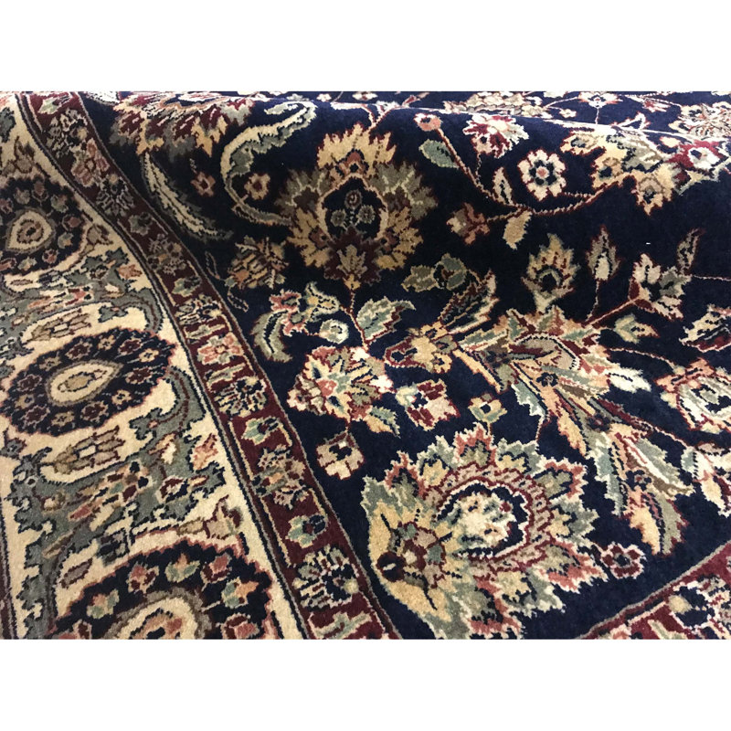 Hand-Knotted High-Quality Navy Area Rug