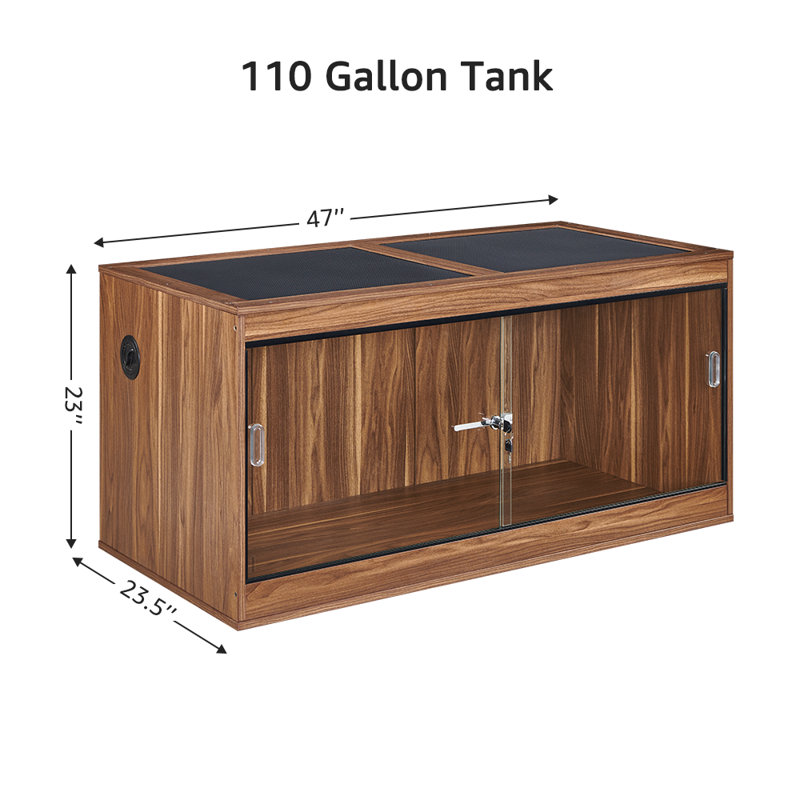 Réservoir de reptile 110 gallons, H 23 po x l 47 po x P 23,5 po, Naturel / naturel