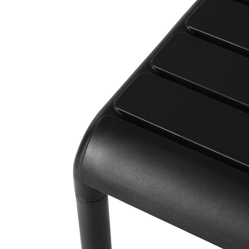 Square Outdoor Side Table, Black