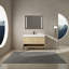 Ensemble de meuble-lavabo 48 po avec lavabo simple en résine, ensemble d'armoires de rangement modernes 3 portes, bois massif multicouche