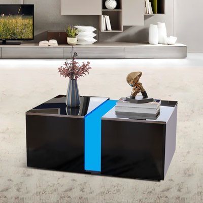 Doretta Block Coffee Table with Storage
