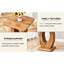 Table en bois avec motif d'autocollant grain - 23,6 * 23,6 * 21,3 pouces, conception ergonomique, décor carré en bois confortable et confortable, rehaussant l'espace de vie