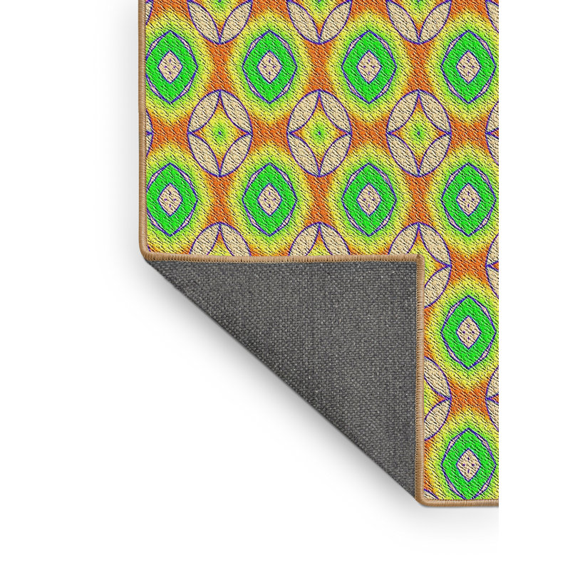 Geometric Indoor Rug, Rectangle 5' x 7'
