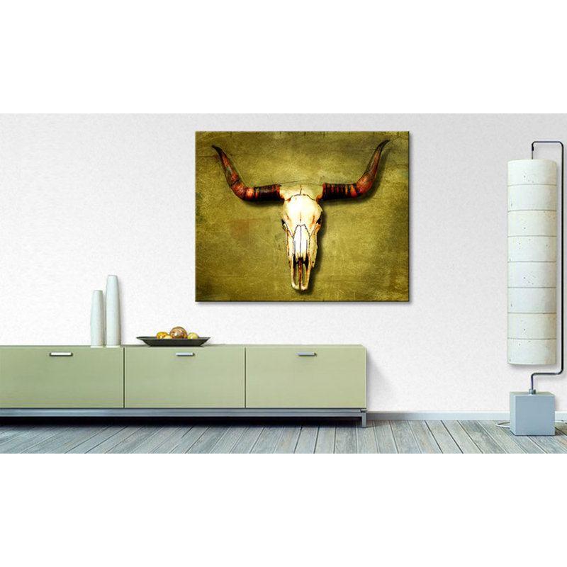 Buffalo Bull - Wrapped Canvas Print, 80cm H x 120cm W, 100% cotton canvas