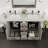 Eviva London 48"W X 18"D Double Sink Bathroom Vanity With White Carrara Quartz Countertop And Undermount Porcelain Sinks-105920594