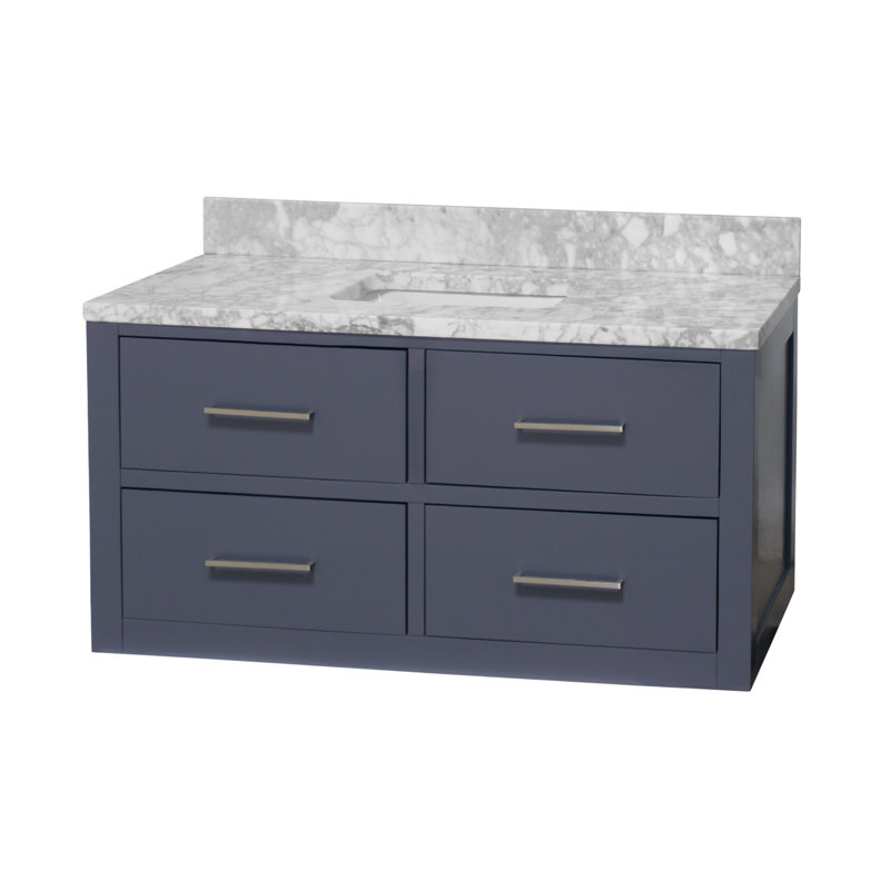Virley 48" Wall-Mounted Single Bathroom Vanity Set, Marine Gray