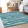 Premium Machine Washable Prisco Teal Rug