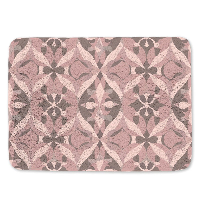Delessite Microfiber / Microsuede Non-Slip Bath Mat, 17"W x 24"L