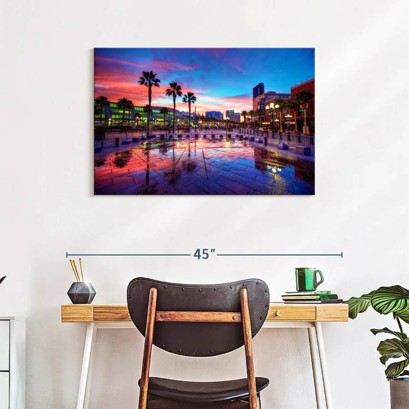 Coucher de soleil Sirecc San Diego, H 24 po x l 36 po