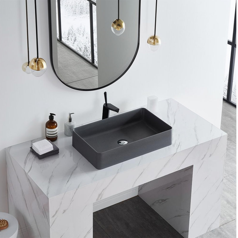 Lavabo de salle de bain comptoir en pierre de quartz
