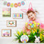 Décoration de Pâques à plateaux à paliers de campagne, décorations de printemps en bois, mini lapins, œufs, signes, décor de printemps pastel, décorations de plateaux de Pâques, décor de printemps rustique pour table de cuisine