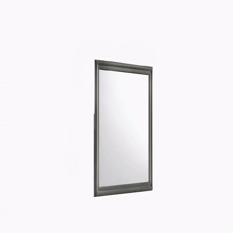 Miroir d'appoint moderne avec cadre en bois, Gris