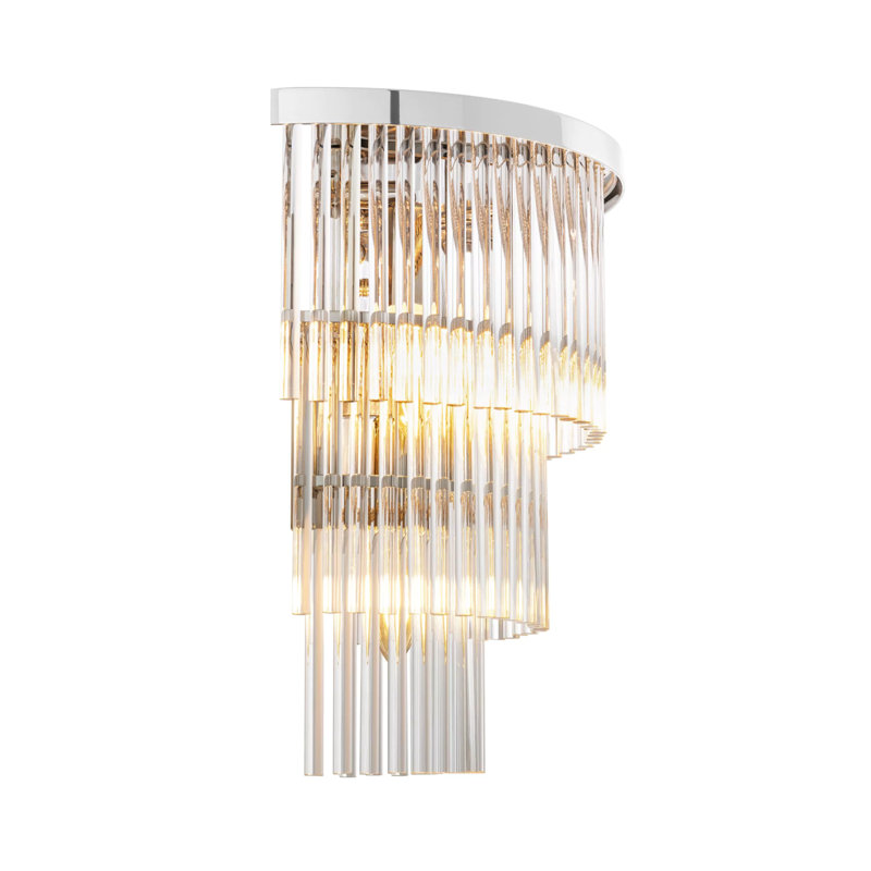 East 3 - Light Flush Mounted Sconce, Silver