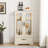 Lighted Glass Curio Display Cabinet With Adjustable Shelves, 2 Doors, 1 Drawer, And Anti-Tip Safety,  For Collectibles And Home Decor-1616273890