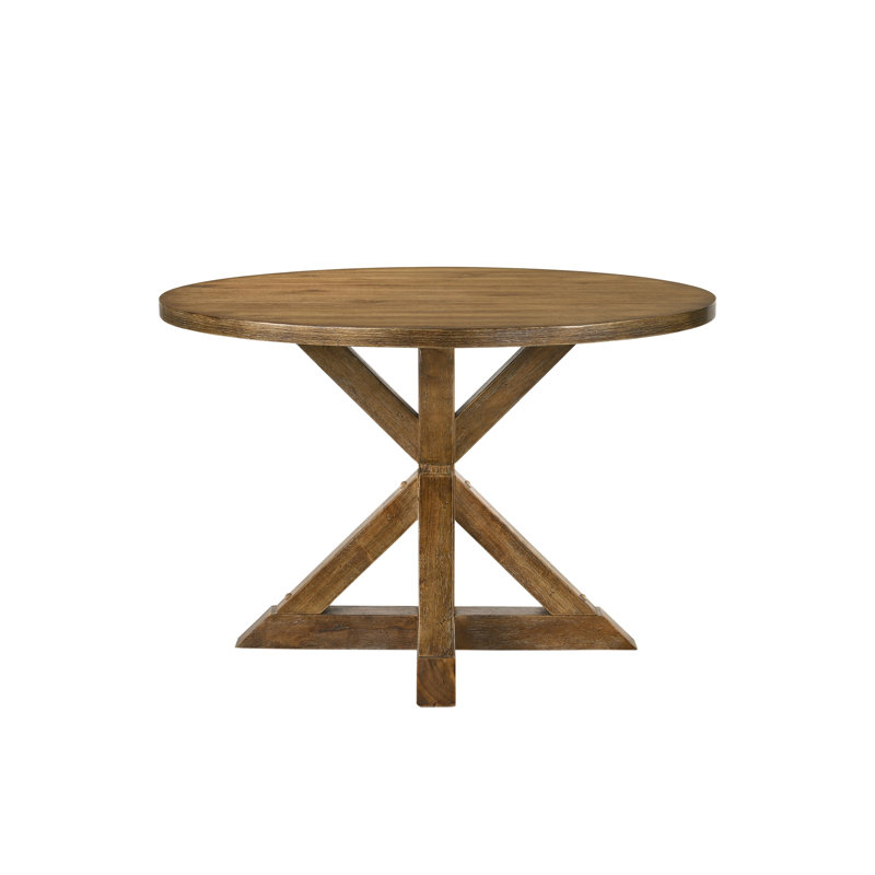 Henninger Round Dining Table in Weathered Oak