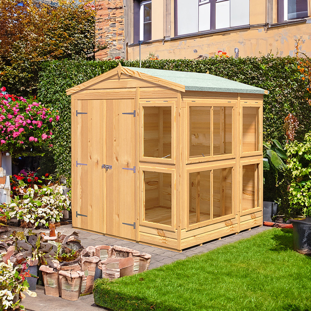 Shire Unisex Brown Sun Hut X Feet Potting Shed - L179 X W185.8 X H214.6 Cm In Size 6 - Image 3