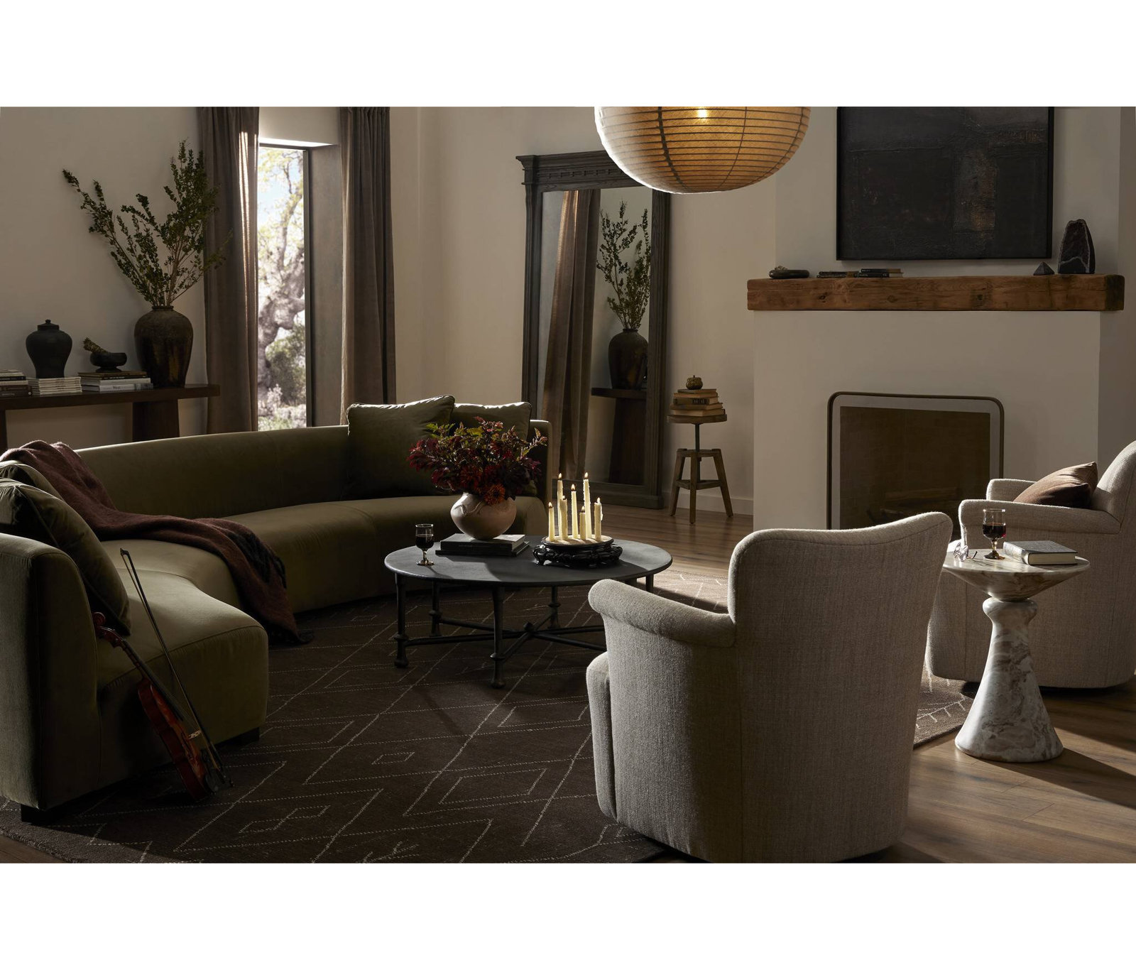 Maitz Linen Single Light Pendant