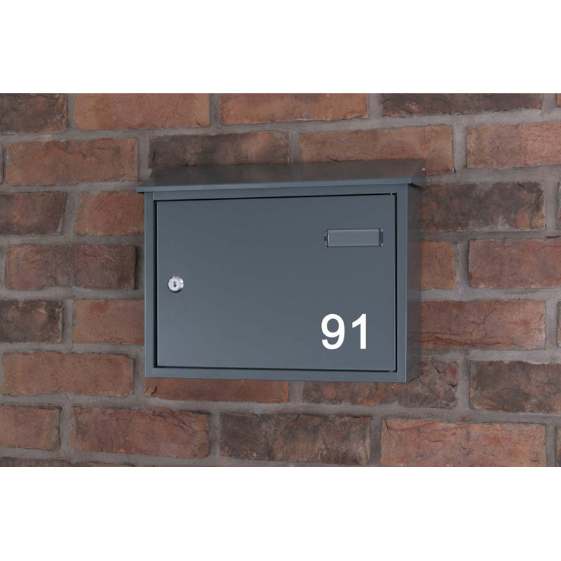 Guse Steel Wall Mounted Post Box, Black, 91
