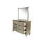 Commode de luxe avec finition argentée et champagne