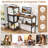 Computer Desk With Bookshelf Large Wide Desktop Storage Shelves Metal Frame