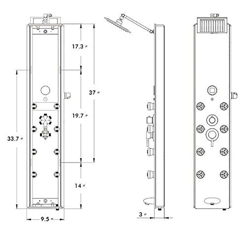 Panneau de douche BathSelect Elegant